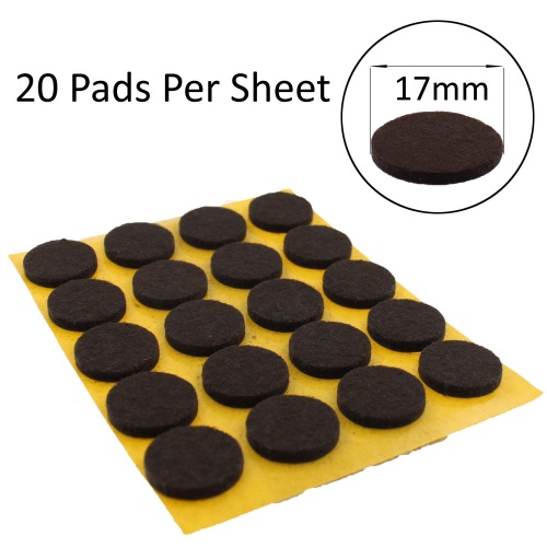 17mm Round Self Adhesive Felt Pads Ideal For Furniture & Also For Table & Chair Legs